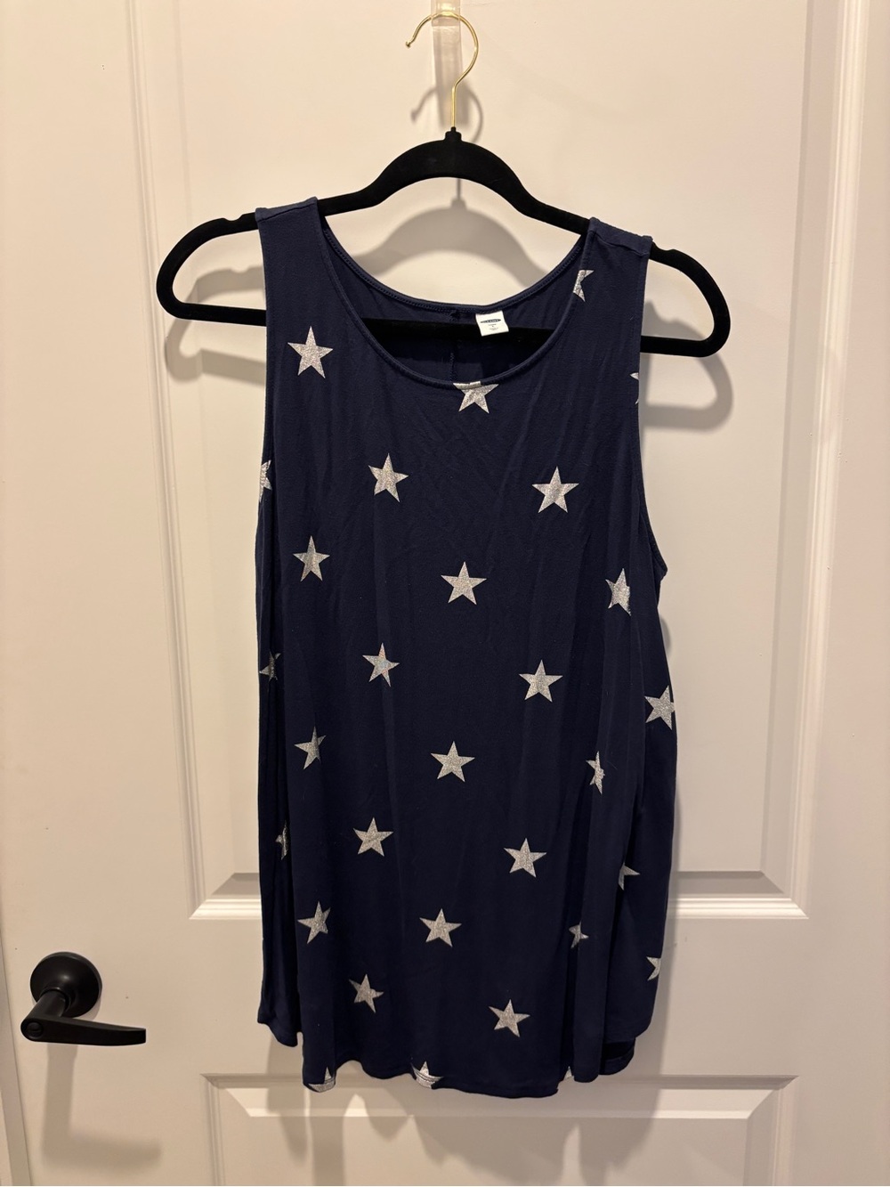 Old Navy Navy Tank Top with Silver Star Print